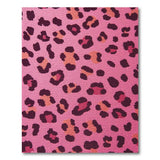 Pink Pink Leopard Print Tufted Area Rug