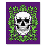 Purple Laurel Skull Area Rug