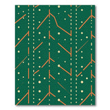 Deep Green Orange Zigzag Geometric Area Rug