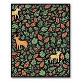 Striped Deer Vibrant Leaf Area Rug