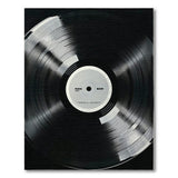 Black Vinyl Record Area Rug