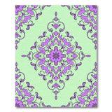 Elegant Purple Floral Mandala Area Rug