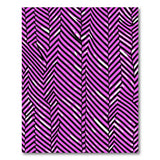 Vibrant Pink Black Zigzag Geometric Area Rug
