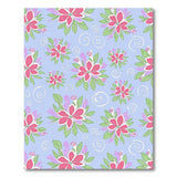 Whimsical Pink Hibiscus Floral Area Rug