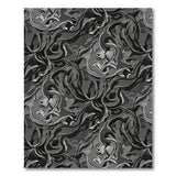 Grey Abstract Marble Swirl Area Rug