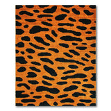 Orange Bold Orange Leopard Print Area Rug