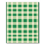 Green Green Gingham Check Area Rug