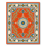 Traditional Persian Multi-color and Patterns Vibrant Red Persian Medallion Area Rug