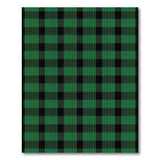 Emerald Green Black Buffalo Check Area Rug