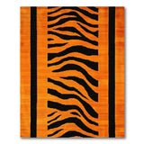 Abstract Area Orange Bold Orange Tiger Stripe Area Rug