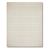 Beige and Neutral Neutral Geometric Grid Area Rug