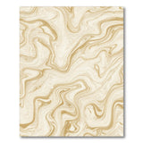 Beige Gold Marble Swirl Area Rug