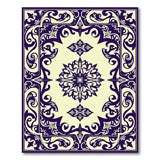 Traditional Persian Purple Ornate Floral Medallion Area Rug