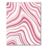Pink Pink Wavy Abstract Area Rug