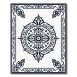 Floral Vintage Black and White Ornate Black White Mandala Area Rug