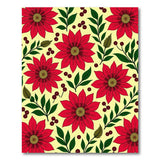 Multi-color and Patterns Vibrant Red Poinsettia Floral Area Rug