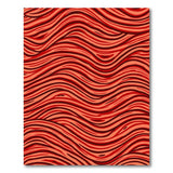 Vibrant Red Wavy Abstract Area Rug