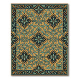 Teal Vine Persian Area Rug