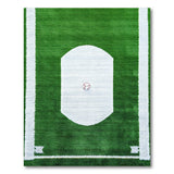 Baseball Field Turf Area Rug with Ball