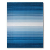 Ombre Blue Gradient Striped Area Rug