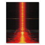 Fiery Red Vertical Glow Area Rug