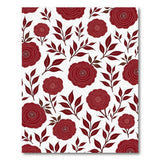 Red Vintage Red Floral Pattern Area Rug