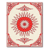 Red Floral Persian Medallion Rug