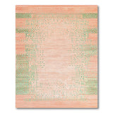 Pixel Fade Green Peach Abstract Area Rug