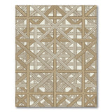 Beige and Neutral Beige Trellis Lattice Geometric Area Rug
