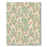 Swirling Teal Leaf Vine Floral Area Rug
