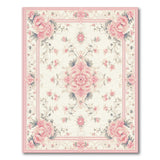 Pink Peony Floral Vintage No. 2 Area Rug