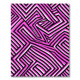 Bold Pink Black Zigzag Geometric Area Rug