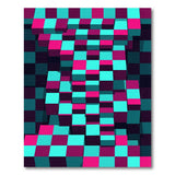 Vibrant Geometric Cube Stack Area Rug