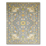 Multi-color and Patterns Grey Persian Floral Medallion Area Rug