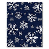 Blue and Teal Navy Snowflake Area Rug
