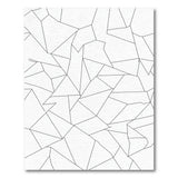 Geometric Modern Geometric Black White Abstract Area Rug