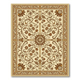Ornate Beige Floral Persian Area Rug