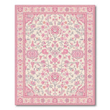 Ornate Pink Persian Floral Traditional Persian Area Rug
