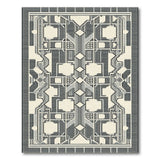 Geometric Modern Black White Geometric Modern Area Rug