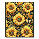 Vibrant Sunflower Butterflies Area Rug