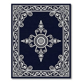 Blue and Teal Navy Ornate Persian Medallion Rug
