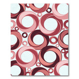 Modern Red Geometric Circles Area Rug