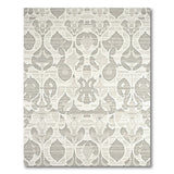 Elegant Grey Damask Abstract Area Rug