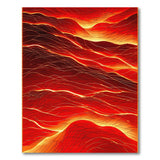 Fiery Lava Wave Red Area Rug