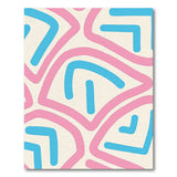 Multi-color and Patterns Teal Pink Geometric Abstract Area Rug