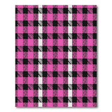 Pink Black White Tribal Plaid Area Rug