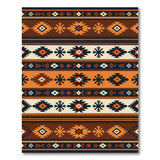 Southwestern Geometric Brown Tan Brown and Tan Area Rug