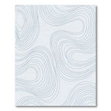 Serene Blue Wave Abstract Area Rug
