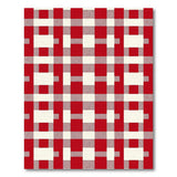 Red Bold Red White Checkered Farmhouse Rug