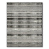 Distressed Black White Striped Black and White Area Rug